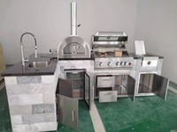 Haute qualité en acier inoxydable 304 cadre cuisine extérieure four à Pizza Style américain barbecue gril hauteur de cuisson réglable grille chromée