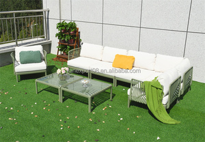 Divano da giardino singolo in <span class=keywords><strong>plastica</strong></span> verde nuovo design con cuscino imbottito - Product Image 2