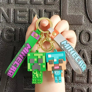 Anime dibujos animados MC Mine World figura de acción Q versión Mini Fidget ornamento vinilo PVC aleación mochila colgante <span class=keywords><strong>Mycraft</strong></span> llavero - Product Image 6
