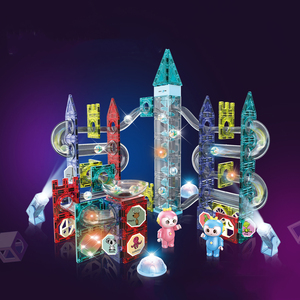 Ánh Sáng Từ Gạch Đường Khối Xây Dựng 3D Rõ Ràng Giáo Dục Gốc Xây Dựng Đồ Chơi Từ Đá Cẩm Thạch Chạy Khối Đồ Chơi Cho Trẻ Em - Product Image 4