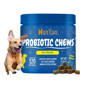 HANYUN Soft Chews probiótico para cães Cuidados de saúde com suplementos naturais para animais Vitaminas para cães para a saúde intestinal