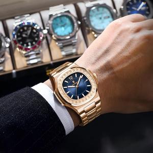 <span class=keywords><strong>Orologio</strong></span> da Uomo al Quarzo in Acciaio Inossidabile <span class=keywords><strong>Oro</strong></span> <span class=keywords><strong>Rosa</strong></span>, Impermeabile e Luminoso, Vendita all'Ingrosso dalla Fabbrica Poedagar - Product Image 6