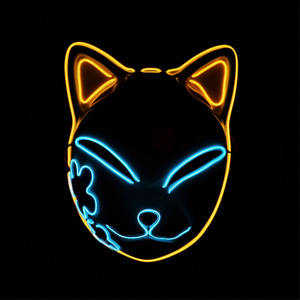 Заводская цена, Ночной светильник, светящаяся маска лисы, многоцветная светодиодная маска лисы для Хэллоуина - Product Image 3