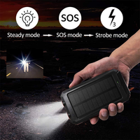 Batterie solaire portable Anker 20000mAh, étanche, chargeur solaire extérieur, alimentation solaire d'urgence pour le camping, la randonnée et les voyages