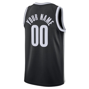 Jersey Basket Pria Brooklyn Custom, Kaos Jahit Bordir, Seragam Remaja, Pakaian Olahraga dengan Logo Hot-press - Product Image 2