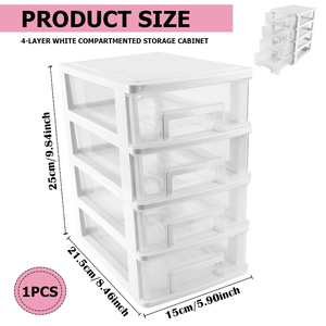 <b>Storage</b> Box Plastic Cosmetic <b>Storage</b> Box Home Office Sundries <b>Dressing</b> <b>Table</b> Drawer Multi-Layer Desktop - Product Image 2