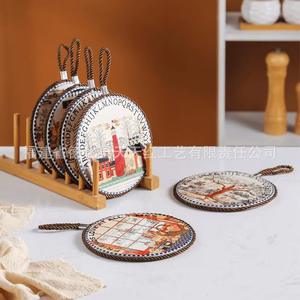 Tapete Redondo Retro con Colgador de Cuerda para Decoración del Hogar, Arte para Colgar en la Pared - Product Image 2