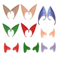 Vente en gros d'oreilles de fée, de pixie et d'elfe en TPR souple et pointues, accessoires de déguisement pour mascarade, de maquillage et de costume d'Halloween