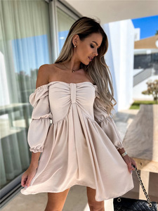 Robes pour femmes grande <span class=keywords><strong>taille</strong></span> à la mode Offre Spéciale Robes d'été décontractées indéfinies avec manches bouffantes - Product Image 4