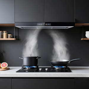 Diskon besar 900mm t-shape Stainless Steel baja antikarat kap mesin dapur bersih otomatis asap masak pintar untuk dilepas luar ruangan rumah tangga - Product Image 6