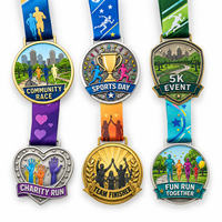 Médaille de finisseur OEM ODM personnalisée avec logo pour triathlon, natation, cyclisme, course à pied, duathlon, course cycliste 100K, en alliage de zinc et émail souple, fournisseur en gros