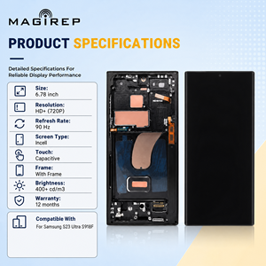 ราคาโรงงานสำหรับหน้าจอ LCD ทดแทนโทรศัพท์มือถือ Samsung Galaxy <span class=keywords><strong>S23</strong></span> <span class=keywords><strong>Ultra</strong></span> พร้อมกรอบ จอแสดงผลแบบ Incell รับประกันคุณภาพเทียบเท่าของแท้ - Product Image 2