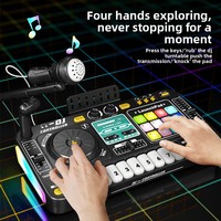 Educational Children's Multi-Function DJ Player for Microphone Musical Instrument Toys for Beginners 8-13 Years Plastic