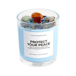 Velas Aromáticas de Flores Secas em Cristal, Presentes de Fragrância em Vidro, Velas de Soja, Decoração Criativa para Casa, Velas Artesanais - Product Image 4