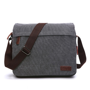 Bolso Bandolera de Lona Vintage para Hombre, Diseño OEM/ODM, Cierre de Cremallera, 8 Pulgadas, Portátil, para Viajes, Trabajo, Senderismo, Deportes - Product Image 1