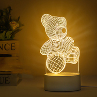 Idées de produits promotionnels cadeaux de fête des pères petits Gadgets de veilleuse Led rechargeables 3D produits électroniques innovants uniques