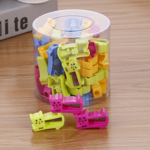 Sacapuntas pequeño de un solo orificio, sacapuntas creativo de dibujos animados, de color caramelo, para papelería - Product Image 5