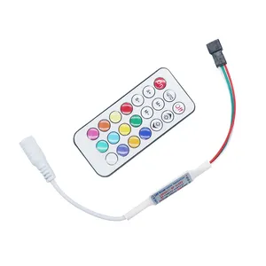 Vollfarb-LED-Controller Mini 5-24V 21-Tasten-HF-Fernbedienung für WS2811 WS2812B LED Dream Color Strip Light