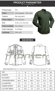 Camisas Tácticas de Primavera para Hombre <span class=keywords><strong>Fronter</strong></span> de Alta Calidad, Casuales, Transpirables, Lisas, Teñidas, de 220g, Poliéster/Algodón, Verde Oliva - Product Image 3