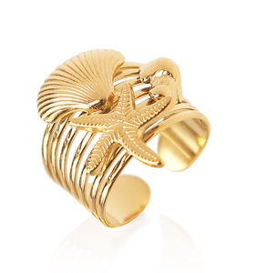 Fatingna 세련된 트렌디 조정 가능한 티타늄 스틸 링 개인 이름 금도금 스테인레스 스틸 속지 고유 번호 보석 - Product Image 4