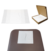 Premium jetable 12 "X12" 1000 pièces par boîte Texture lisse doux appui-tête visage berceau couverture papier chiropratique avec fente pour le visage