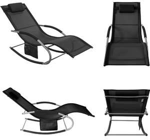 <span class=keywords><strong>Chaise</strong></span> longue de patio en métal, <span class=keywords><strong>chaise</strong></span> à bascule pliable, <span class=keywords><strong>chaise</strong></span> ergonomique de relaxation, <span class=keywords><strong>chaise</strong></span> longue résistante aux intempéries - Product Image 6