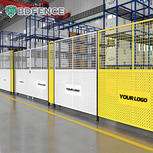 Clôtures de sécurité pour atelier, filet d'isolation enduit de haute qualité, clôture en <span class=keywords><strong>métal</strong></span> perforé sans soudure, protège les travailleurs, isolation d'entrepôt - Product Image 3
