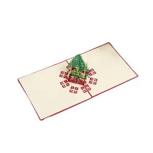 Упаковка звезд индивидуальный дизайн печать Роскошные религиозные 3d всплывающие Счастливого Рождества подарок легкий Санта Клаус поздравительные открытки