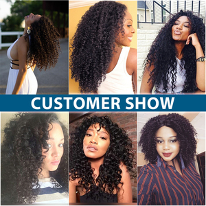 Malayo Remy trenzado pelo sin procesar 27 pieza 20-34 pulgadas Pelo Rizado armadura del afro rizado pelo de la Virgen - Product Image 6