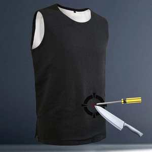 Chaleco Antipuñaladas Blanco Impermeable y Resistente a Cortes Nivel D para Hombre, Ropa Interior de Protección Oculta para el Trabajo Diario - Product Image 6