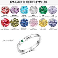Nouvel Arrivage Décembre Bague Personnalisable DIY Incrustée de Diamants, en Alliage de Cuivre Gravé, Plaqué Argent, Plaqué Or Rose, Plaqué Or, Style Couple