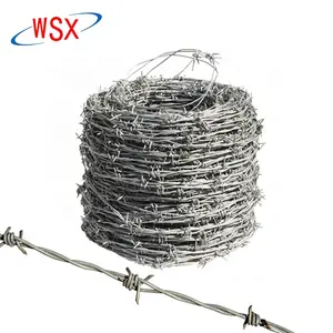 Wholesale Alambre De Pua Galvanized Fence Roll Farm Electric Barbed Wire Price Per Meter