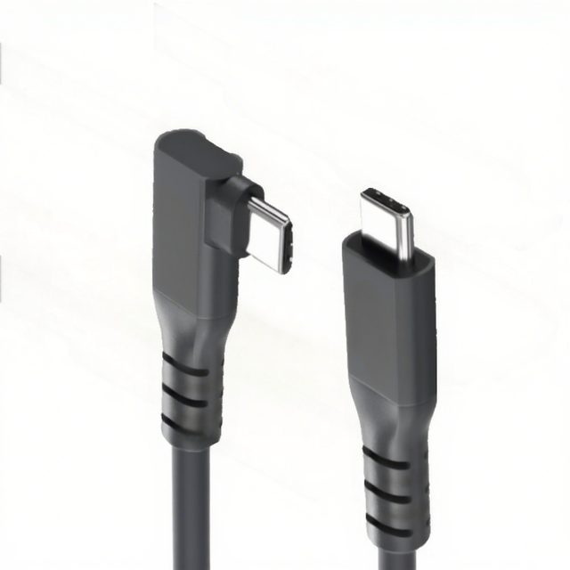 40Gbps 8K 60HZ Video Usb4 USB3.2 Type C Cable 240W 100W 48V 20V 5A PVC Cable Fast Charging Male to Male 90 Degree Cable