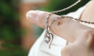 Ideal aniversario <span class=keywords><strong>cumpleaños</strong></span> regalos del Día de San Valentín delicado collar de circón collar de plata esterlina colgante de diamante para <span class=keywords><strong>mi</strong></span> <span class=keywords><strong>hija</strong></span> - Product Image 3