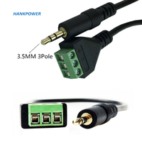Connecteurs de câble OEM Factory 3,5 mm 4 pôles stéréo TRRS mâle vers AV 4 broches bornier à vis vert Balun