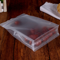 Sacs en plastique transparents à fond plat scellés à huit côtés, sacs de stockage alimentaire avec fermeture éclair, vente en gros directe d'usine