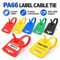 Attaches-câbles en plastique auto-bloquantes, étanches, imprimables au laser, avec identification par code-barres, pour suivi logistique, en PA66, pour signalisation de grande taille
