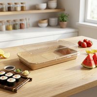 Boîtes d'expédition en kraft écologiques personnalisées en gros de Chine pour l'emballage de nouilles, sushis, pâtisseries, beignets, gâteaux, biscuits et pains avec estampage à chaud