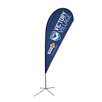 Drapeau publicitaire extérieur personnalisé en forme de goutte d'eau, drapeau plume, drapeau de plage, bannière avec mât