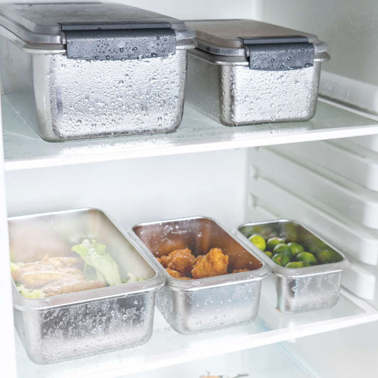 Hộp Đựng Thức Ăn Bằng Thép Không Gỉ 304 Hình Vuông Có Nắp Hộp Đựng Đồ Ăn Trưa Hộp Đựng Trái Cây Tủ Lạnh Nhà Bếp Hộp Đựng Bento Kín