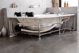 <span class=keywords><strong>Baignoire</strong></span> de massage en acrylique pour 2 personnes <span class=keywords><strong>Baignoire</strong></span> de luxe pour hôtel <span class=keywords><strong>Baignoire</strong></span> rectangulaire intérieure autoportante à hydromassage - Product Image 4