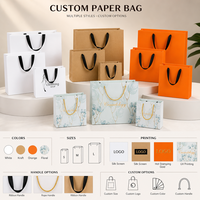 Sacs shopping en papier personnalisés avec poignée en ruban, impression de logo, vente en gros pour les magasins de vêtements, les boutiques, la vente au détail