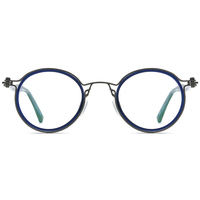 Monture de lunettes Borregls en acétate et métal pour femmes, nouvelle collection 2022, style vintage rétro, lunettes rondes pour hommes, lunettes optiques 1024