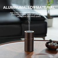 Diffuseur d'huiles essentielles ultrasonique rechargeable en aluminium, style rétro simple, best-seller, pour voiture et chambre