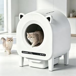 Caja de Arena Redonda Totalmente Cerrada para Gatos, Control de Olores, Fácil de Limpiar, Artículos de Limpieza para Mascotas - Product Image 1