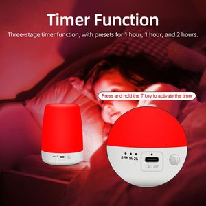 670nm Red <b>Light</b> Therapy Night <b>Light</b> for Sleep Bedside Sleep Aid Lamp Relaxing Night Lamp for Bedroom Use - Product Image 6