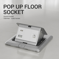 Boîte de sortie au sol moderne étanche et anti-poussière Filet de sol Prise Cat6 avec ports USB a et USB C