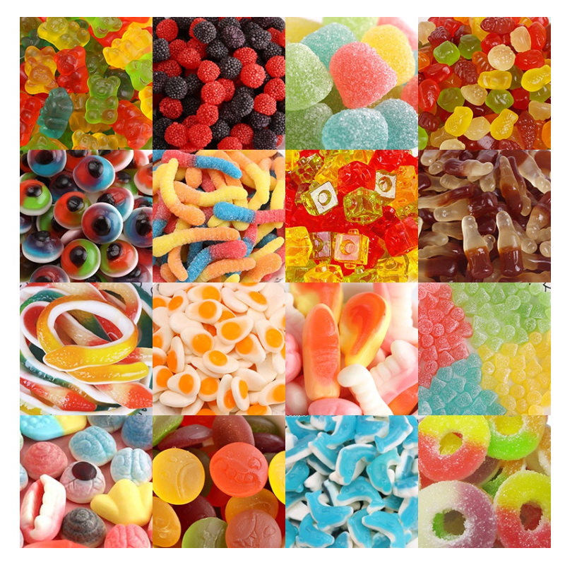 Ovals Shaped Cartoon Gummy Fruit Strawberry