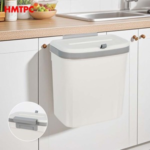 HMTPC Wall Mounted Trash Can 10L With Lid Kitchen Cabinet Door <b>Storage</b> <b>Bin</b> For Waste Recycling - Product Image 1
