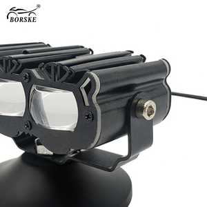 Faro LED Súper Brillante para Motocicleta, 3 Lentes, Luz Blanca y Amarilla de Doble Color, Luz Intermitente, Luz Alta y Baja - Product Image 6